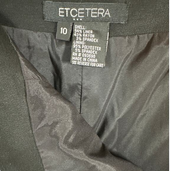 Etcetera Linen Skirt Black White Embroidery Beaded Ribbon 10 Whimsigoth Fairy - Picture 11 of 13